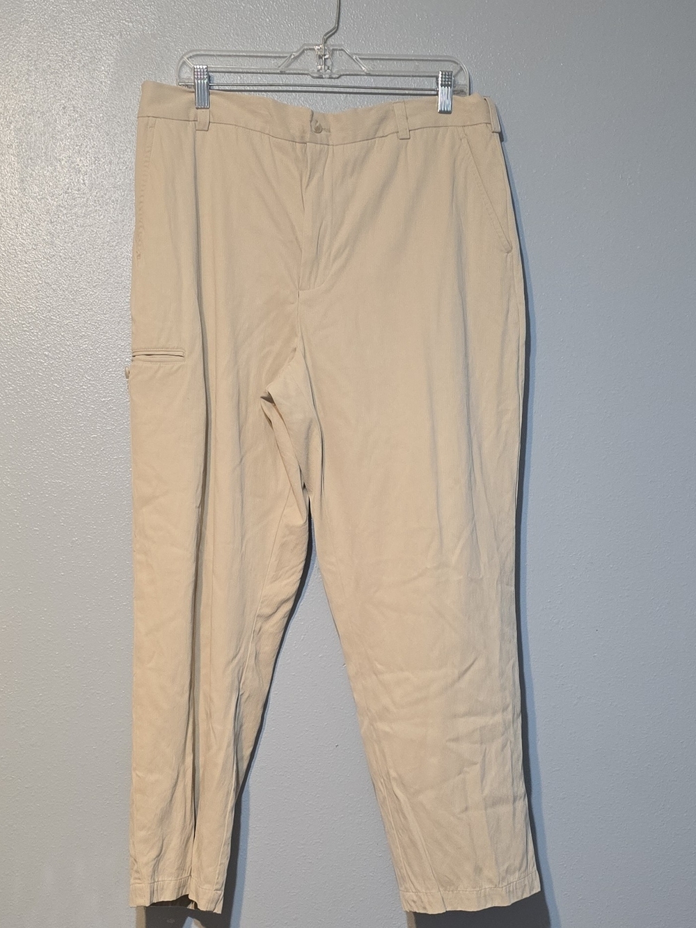 Caribbean Men's Light Beige Chinos 100% Silk Caribbean 36 X 30